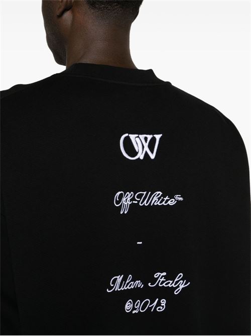 Logo crewneck sweatshirt OFF WHITE | OMBA054S24FLE0091001